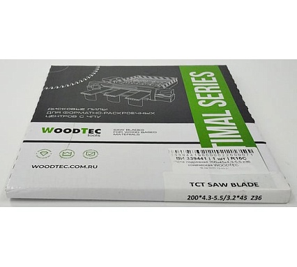 Пила подрезная коническая 200x4.3-5.5/3.2x45 мм, Z36 Woodtec ВИ 339441