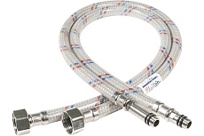 Гибкая подводка для смесителей ЦС нейлон, штуцер 31/17мм, 1/2”хM10 L-80 см, пакет, уп. пара ГП002009