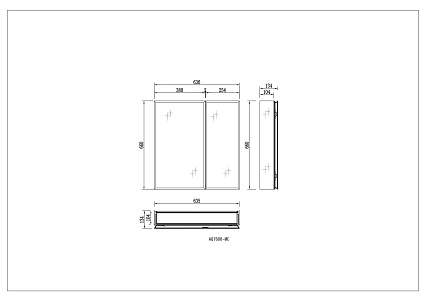 Зеркальный шкаф Aquatek 63x66 см хром AQ7608-MC