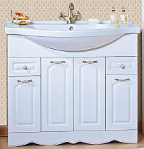 Мебель для ванной Бриклаер Анна 100 см белый глянец