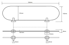 Полочка Bemeta Oval 118402031 52 см хром