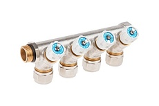 Коллектор AV Engineering с отсекающими вентилями, 3/4x4 выхода 16x2 AVE1132004