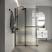 Душевая перегородка Niagara Nova NG-671-90BLACK 90x200 прозрачная, профиль черный матовый