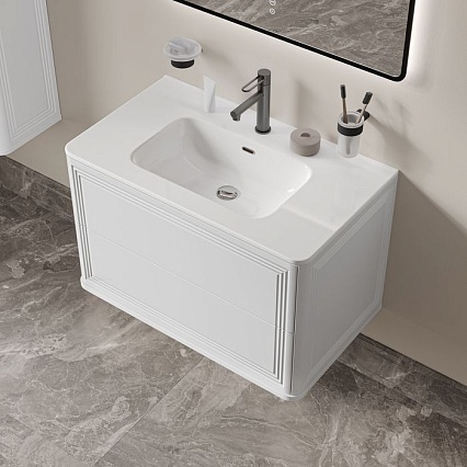 Тумба с раковиной Iddis Oxford Neo 80 см белый матовый OXN80W0i95K
