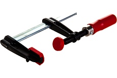 Струбцина из ковкого чугуна BESSEY 120/60, усилие 5.5 кН, с деревянной рукояткой, BE-TPN12BE