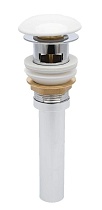 Донный клапан AQUAme AQM7002-1W с переливом, белый