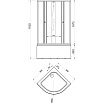 Душевой уголок Тритон Стандарт Б 90x90, стекло лен