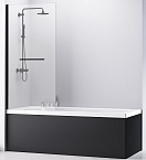 Шторка для ванны Abber Immer Offen 80x140 черный