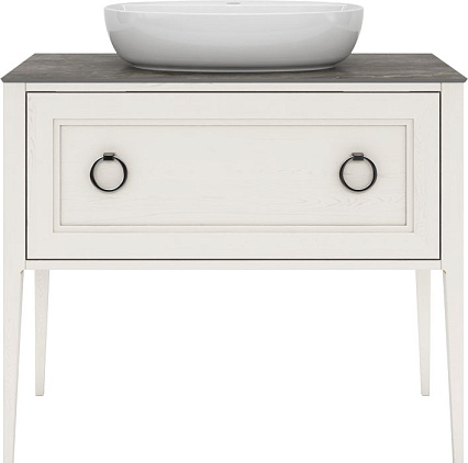 Тумба с раковиной Kerama Marazzi Plaza Classic 100 см, 1+1 ящик, белый