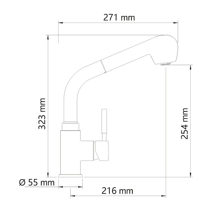 Смеситель для кухни WasserKRAFT Wern 4266, никель