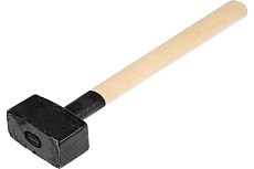 Кувалда ЛОМ литая, 1.5 кг, деревянная рукоятка 4613183