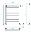 Полотенцесушитель водяной Energy Techno EWTR0TECH0604 40x60 хром