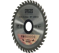 Диск пильный по дереву 125x22.2 мм, 40Z Faster Tools 7282