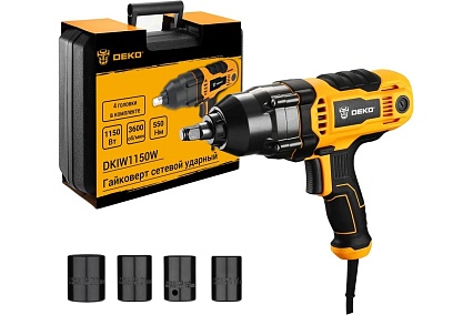 Сетевой ударный гайковерт Deko DKIW1100, 1100 Вт, 550 Нм 084-1055