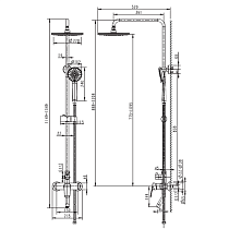 Душевая стойка Bravat Rhein F6429564BW-A-ENG черный