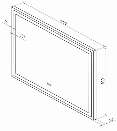 Зеркало Континент Mercury Led 100x70 см с подсветкой, антипар ЗЛП761