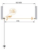 Душевая дверь Cezares ECO-O-B-1-65-C-Cr 65x190, прозрачная, хром