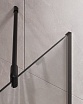 Шторка для ванны Timo TC-60/03C-8 60x140 прозрачное, черный