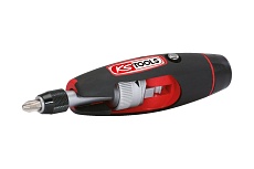 Отвертка для бит KS Tools с ручкой-трансформером, 1/4&quot;, в комплекте с 5 битами 911.2475