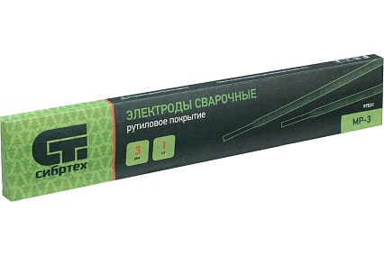 Электроды MP-3 3 мм, 1 кг, рутиловое покрытие Сибртех 97531