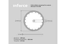 Диск алмазный по камню (230х2.4x22.2 мм) Inforce 11-01-028