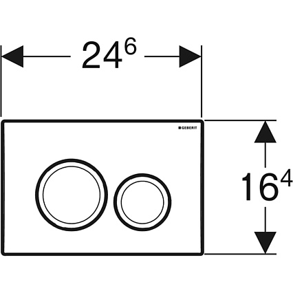 Кнопка смыва Geberit Delta20 115.127.46.1 хром матовый