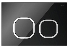 Кнопка смыва Iddis Uniglass UNG01BCi77 черный/хром