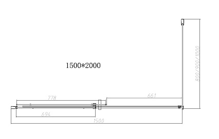 Душевой уголок Vincea Dice VSR-4D8015CL 150x80 хром, стекло прозрачное