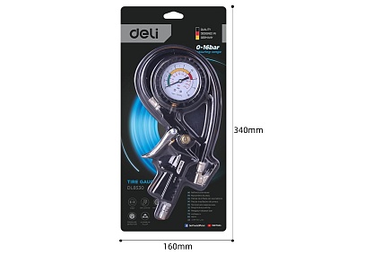 Пистолет для подкачки шин с датчиком давления Deli dl8530 104501