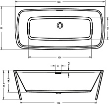 Акриловая ванна Riho Adore FS 180x86 см B086001005