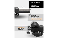 Тиски стальные поворотные с наковальней FORSTIME 100 мм (4) FT-6540304(60656)