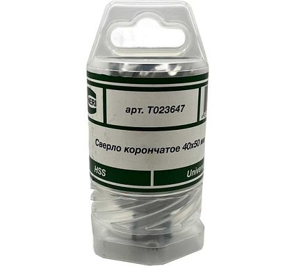 Сверло корончатое TORNERI 40х50 мм, HSS, Universal / Weldon 19 Т023647