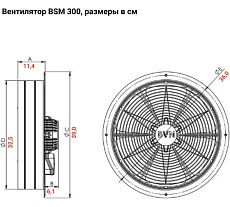 Осевой промышленный вентилятор BVN BSM 300