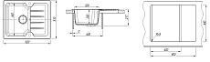 Кухонная мойка Dr.Gans Лора 62 см СМс, базальт 25.020.A0620.409