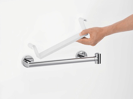 Поручень Hansgrohe Comfort 26328400 с полочкой