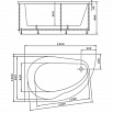 Акриловая ванна Aquatek Вирго 150х100 см L VIR150-0000038 с фронтальной панелью