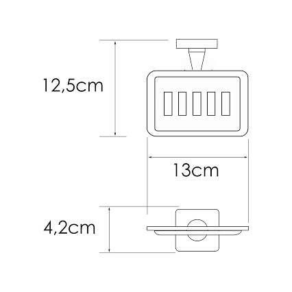 Мыльница-решетка WasserKRAFT Rhin K-8769 никель