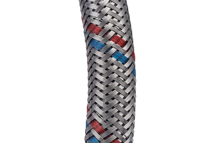 Подводка для воды СТМ сталь 1/2", гайка-гайка, 150 cм CWFHF150