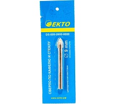 Сверло по кафелю и стеклу (9 мм; цилиндрический хвостовик) EКТО DS-009-0900-0080