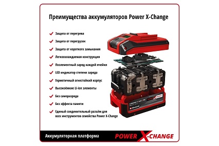 Аккумуляторная ударная дрель-шуруповерт Einhell PXC TE-CD 18-2 Li-i-Solo 4513802