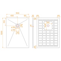 Поддон для душа RGW Stone Tray-W 120x90 камень, белый 14152912-01-11