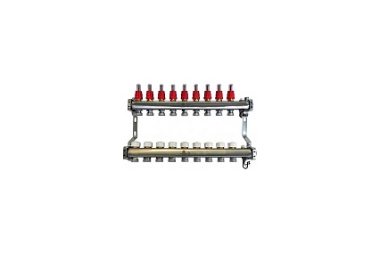 Коллекторный блок для теплого пола 1x3/4EU отв.-9 Gekon GK 72109