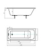 Акриловая ванна Aquatek Мия 180x70 см
