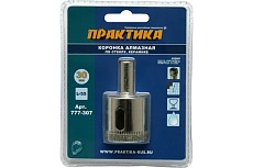 Коронка алмазная по стеклу и керамике (30 мм) Практика 777-307