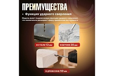 Аккумуляторная ударная дрель-шуруповерт Wortex BD 2030-1 DLi в кор. ALL1 SOLO 1333423