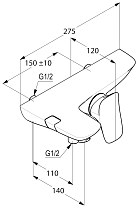 Смеситель для ванны Kludi Ambienta 534450575