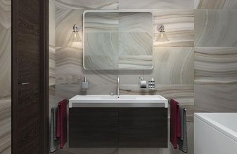 Дизайн-проект ванной комнаты "Роскошь трёх цветов".