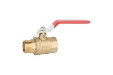Шаровой кран Victoria 1/2 г/ш р-ка латунный красная ручка 61-006
