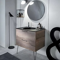 Мебель для ванной Jacob Delafon Odeon Rive Gauche 70 см, дуб табак, ручки черные
