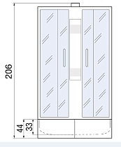 Душевая кабина River Nara 90/44 МТ 90x90 белый, матовое, без крыши